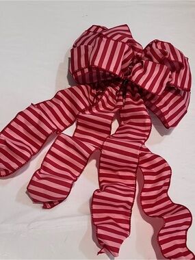 Michael’s Striped Pink and Red Decorative Bow